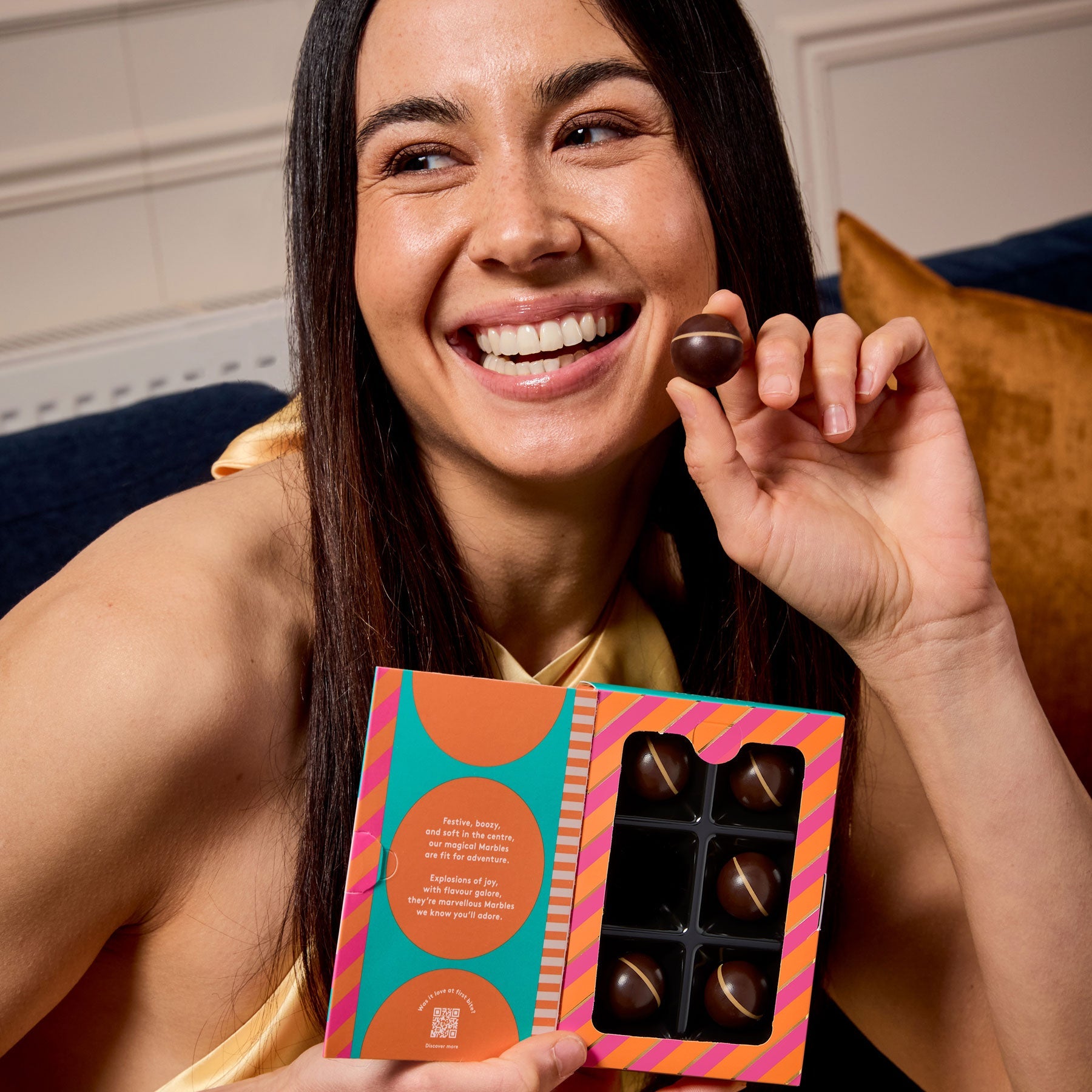Brandy Eggnog Marbles | Dark Chocolate