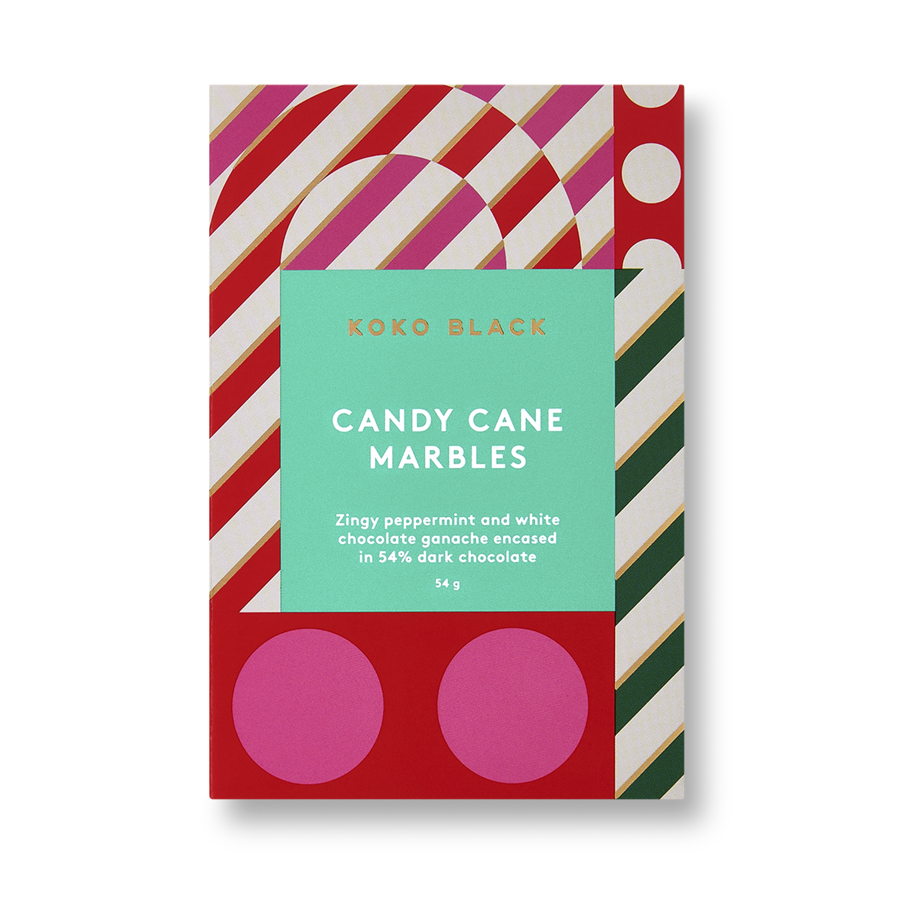 Candy Cane Marbles | Dark Chocolate