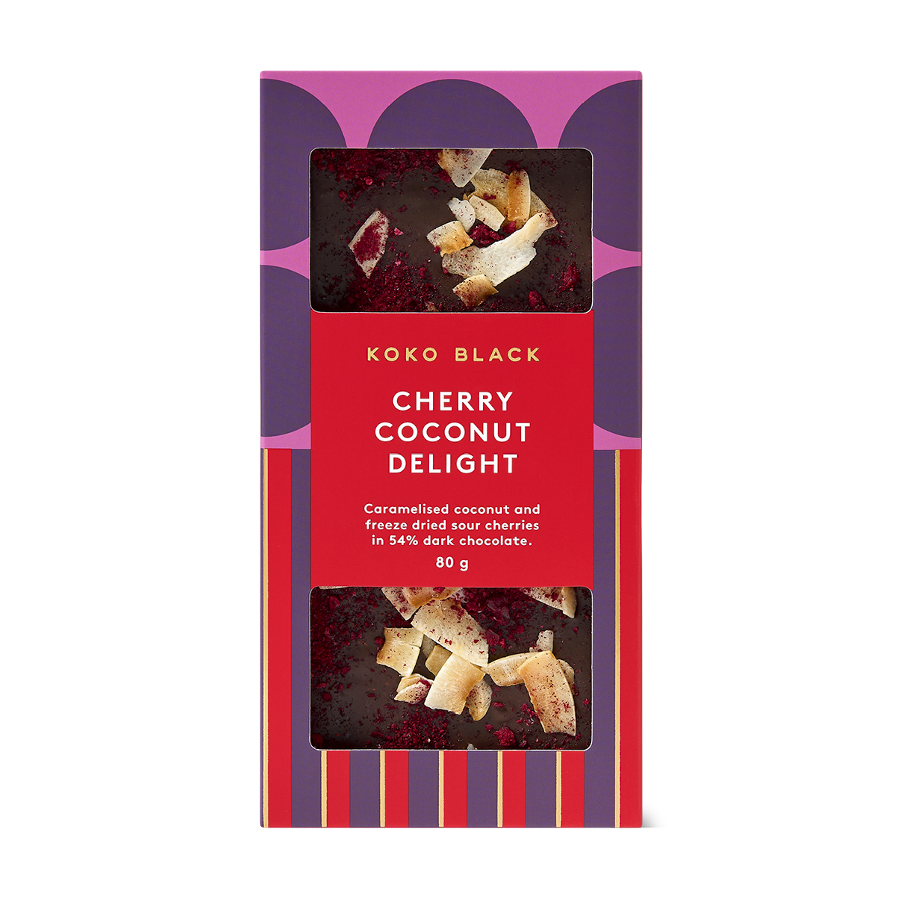 Cherry Coconut Delight | Dark Chocolate Block