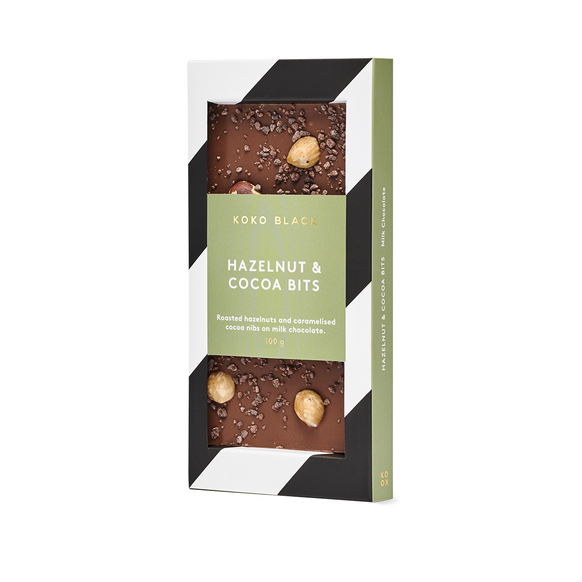 Hazelnut & Cocoa Bits 100g | Milk Chocolate Block