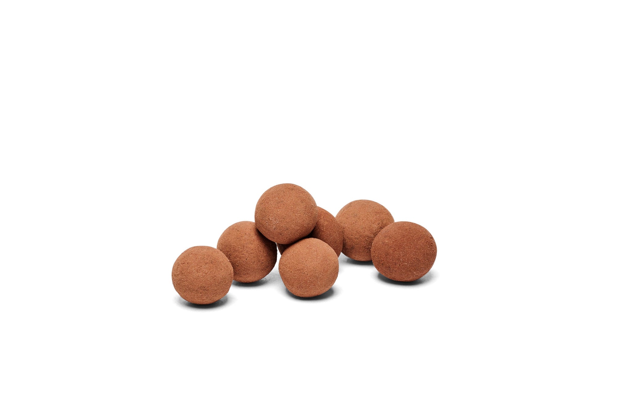 Dusted round chocolate scattered together