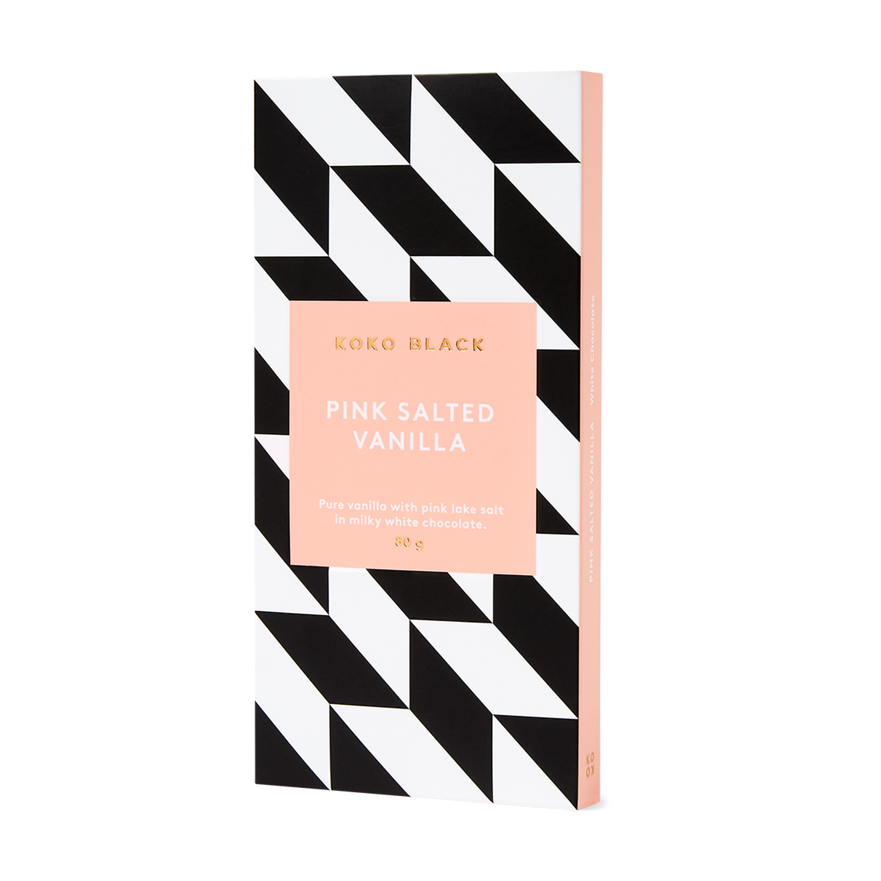Pink Salted Vanilla 80g | White Chocolate Block