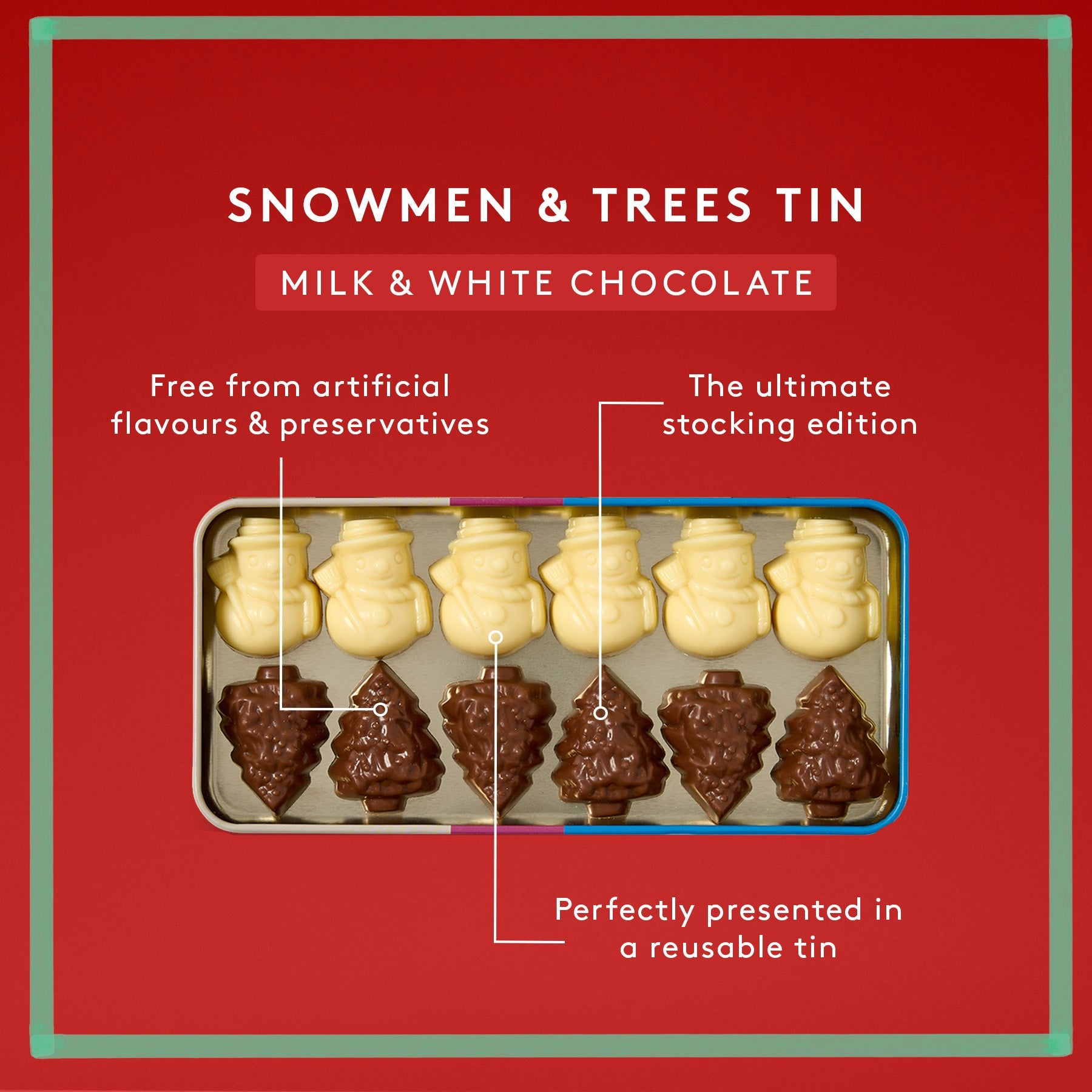Silly Snowmen & Topsy Trees | Milk & White Chocolate