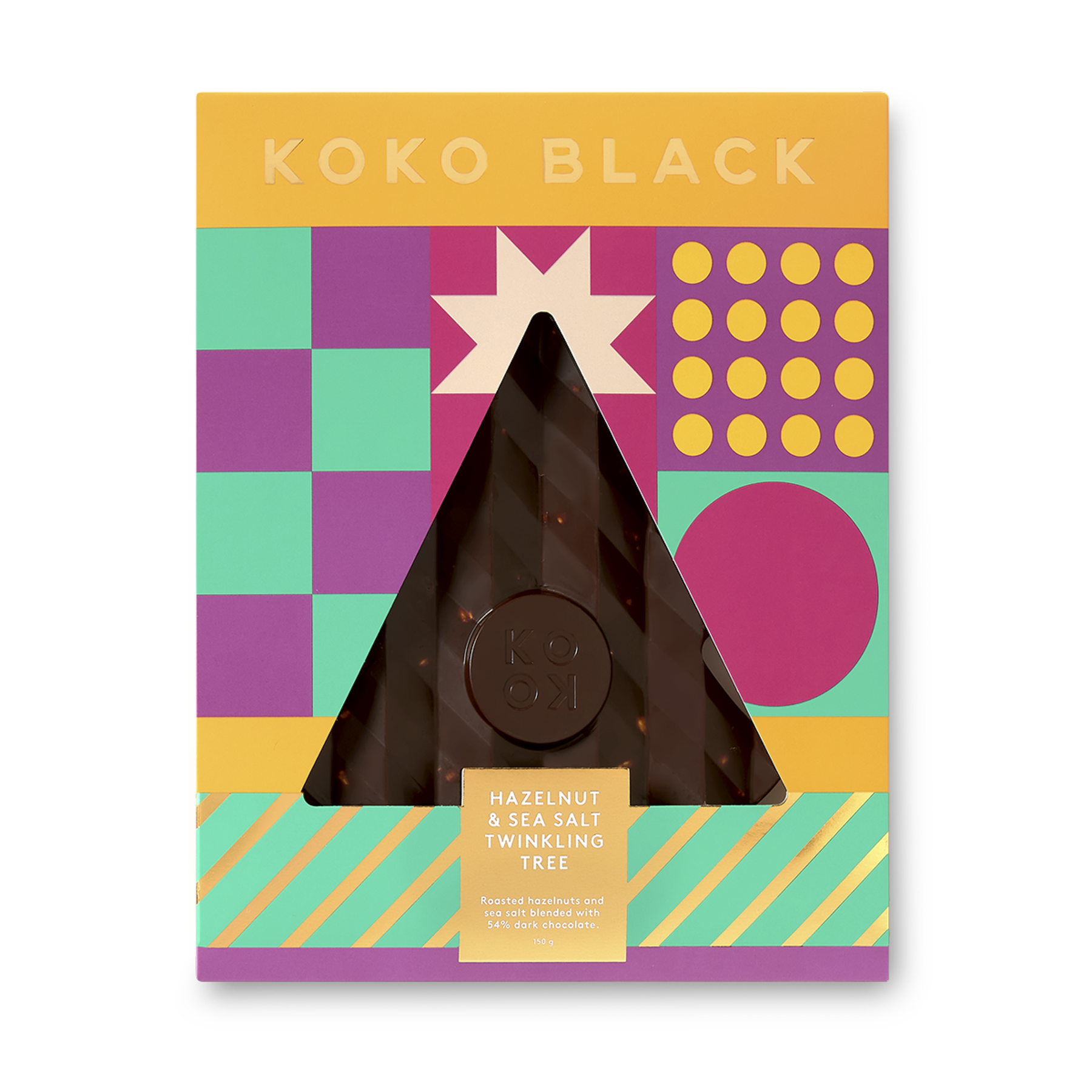 Twinkling Tree | Holiday Hazelnut & Sea Salt | Dark Chocolate