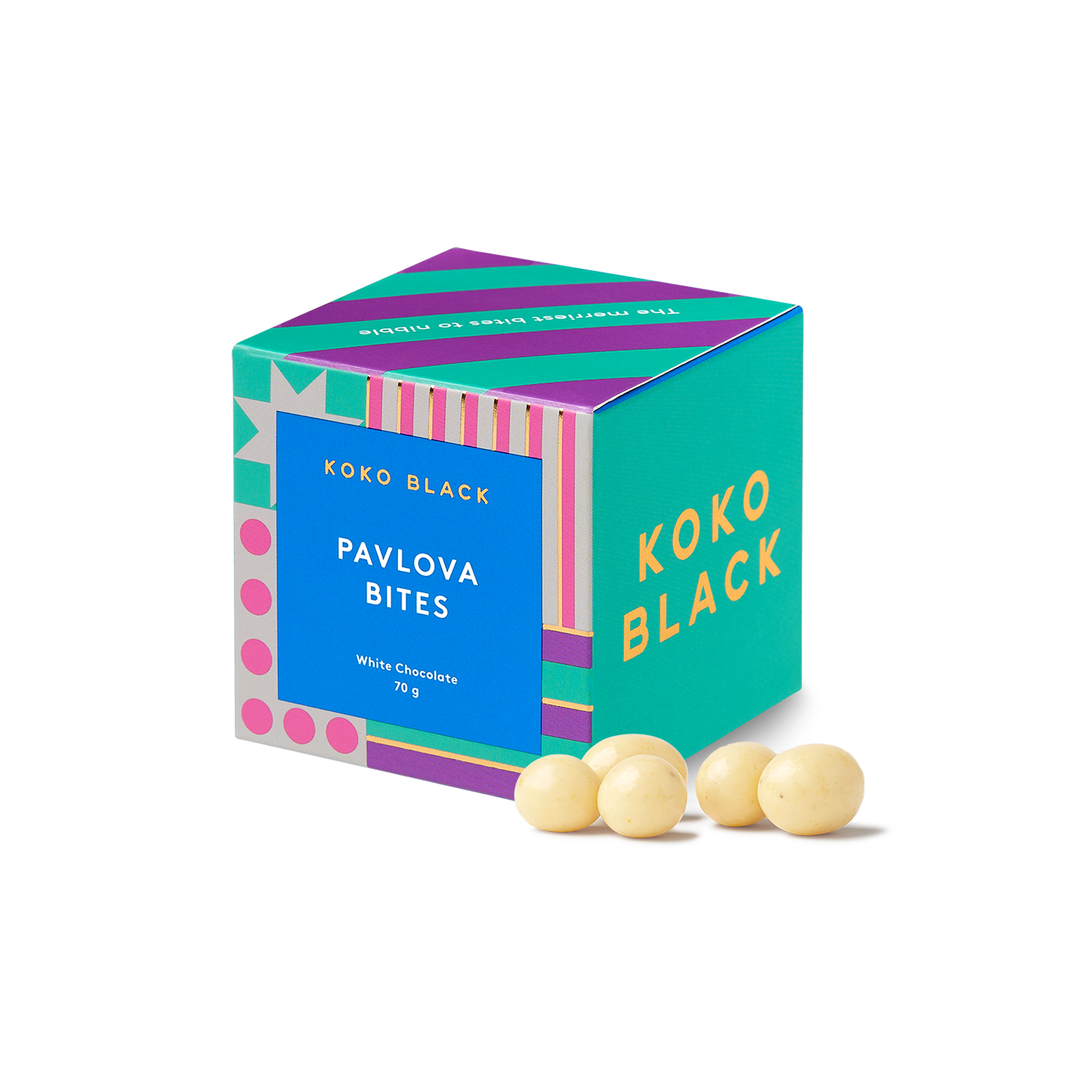 Pavlova Bites Cube | White Chocolate