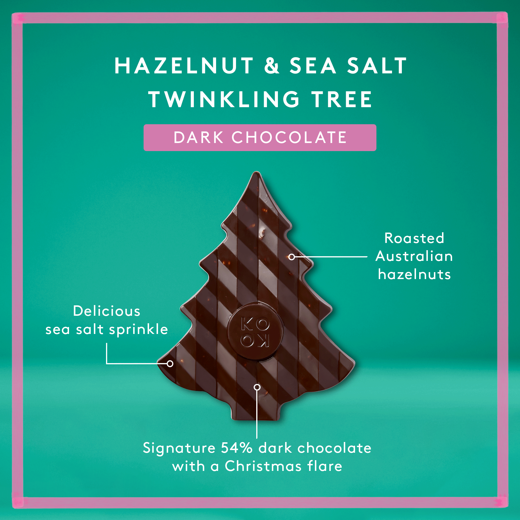 Twinkling Tree | Holiday Hazelnut & Sea Salt | Dark Chocolate